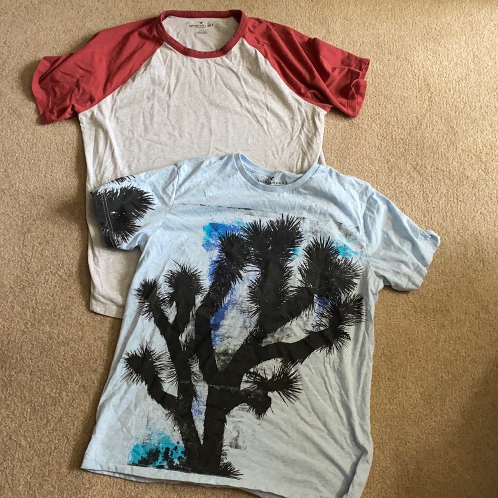 2 AE American Eagle Tees L
